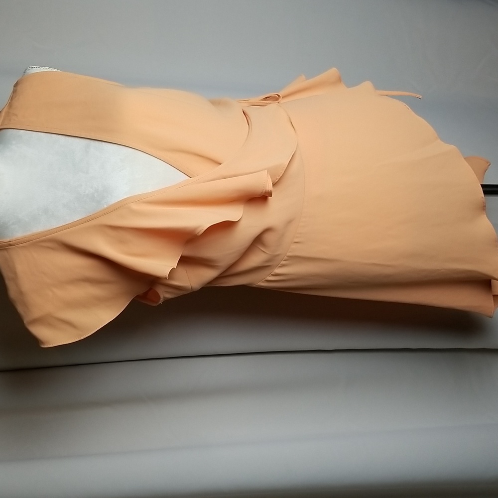 NWT BCBGMaxAzria  wrap around top size L orange colour